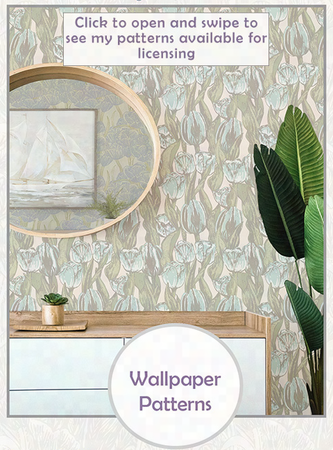 Wallpaper patterns for Licensing by ArtsyanaFlorida